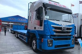 中集东岳(梁山东岳牌)上汽红岩底盘平板运输车